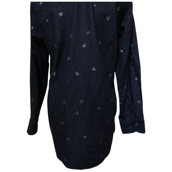 Current/Elliott The Perfect Shirt Washed Black with Mini Stars Size 1 - Picture 14 of 15